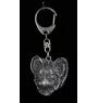 Papillon, Continental Toy Spaniel, Butterfly dog - Silver-plated key ring with dog, handbag decoration, backpack pendant by Art-Dog brand