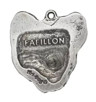 Papillon, Continental Toy Spaniel, Butterfly dog - Silver-plated dog pendant, handbag decoration, backpack pendant by Art-Dog brand
