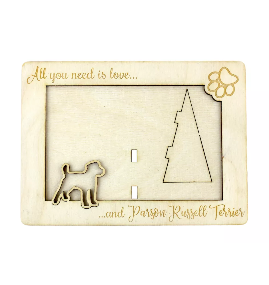 Terrier du révérend Russell, Parson Russell terrier - Cadre photo, cadre en bois gravé, un joli gadget pour l'amoureux des chiens par Art-Dog