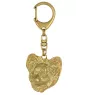 Papillon, Épagneul nain continental papillon - Porte-clés doré avec chien, décoration de sac à main, accessoire de luxe de la marque Art-Dog