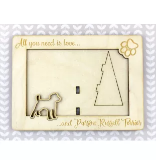 Parson Russell Terrier - Photo frame, engraved wooden frame, a lovely gadget for the dog lover by Art-Dog