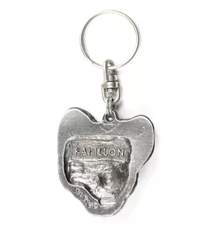 Papillon, Continental Toy Spaniel, Butterfly dog - Silver-plated pendant with a dog in a decorative box, handbag decoration, backpack pendant by Art-Dog brand