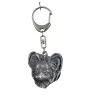 Papillon, Épagneul nain continental papillon - Porte-clés argenté avec un chien dans une boîte cadeau, décoration de sac à main, pendentif de sac à dos par la marque Art-Dog