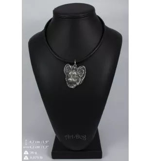 Papillon, Continental Toy Spaniel, Butterfly dog - Necklace with dog, silver-plated pendant for dog fan, unique jewelry by Art-Dog brand