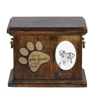 Parson Russell Terrier - urn for dog ashes, personalized urn with a photo, dog photo urn by Art-Dog