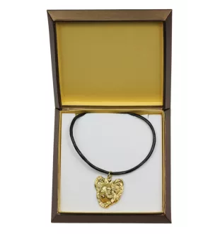 Papillon, Épagneul nain continental papillon - Collier de chien dans une boîte cadeau, pendentif plaqué or pour les fans de chiens, bijoux remarquables par Art-Dog