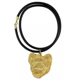 Papillon, Épagneul nain continental papillon - Collier de chien dans une boîte cadeau, pendentif plaqué or pour les fans de chiens, bijoux remarquables par Art-Dog