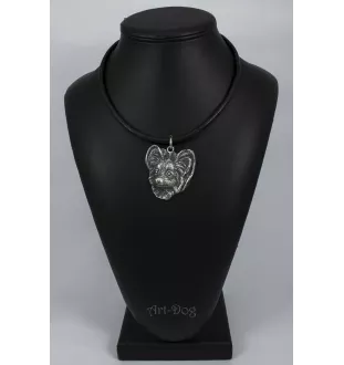 Papillon, Continental Toy Spaniel, Butterfly dog - Dog necklace in gift box, silver-plated locket for dog fan, striking pendant by Art-Dog brand