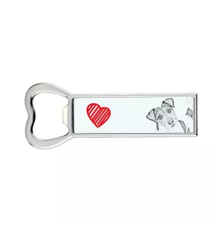 Parson Russell Terrier - bottle opener with a dog, personalized fridge opener, unique gift for a man by Art-Dog brand