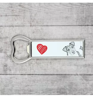 Parson Russell Terrier - bottle opener with a dog, personalized fridge opener, unique gift for a man by Art-Dog brand