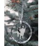 Papillon, Kontinentaler Zwergspaniel - Kristallkugel mit Foto, Hundebild im Kristall, personalisierter Christbaumschmuck von Art-Dog.