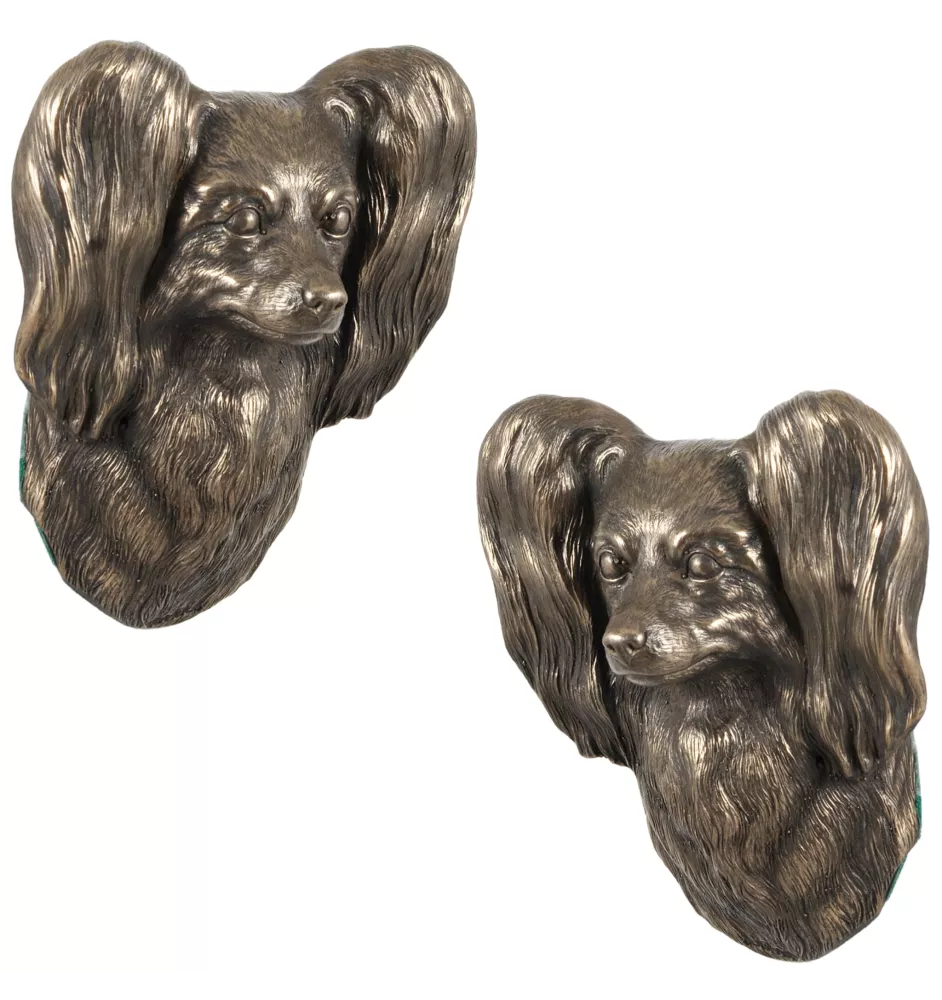 Papillon, Kontinentaler Zwergspaniel - Hundestatue, hängende Büste, einzigartige Dekoration für Hundeliebhaber der Marke Art-Dog