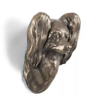Papillon, Kontinentaler Zwergspaniel - Hundestatue, hängende Büste, einzigartige Dekoration für Hundeliebhaber der Marke Art-Dog