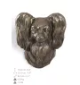 Papillon, Kontinentaler Zwergspaniel - Hundestatue, hängende Büste, einzigartige Dekoration für Hundeliebhaber der Marke Art-Dog
