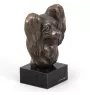 Papillon, Kontinentaler Zwergspaniel - Hundestatue, Büste auf Steinsockel, Skulptur, Trophäe für Hundeausstellung der Marke Art-Dog