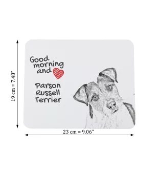 Parson Russell Terrier - mouse pad with print, personalized dog-themed mouse pad, unique gadget for an office worker by Art-Dog brand