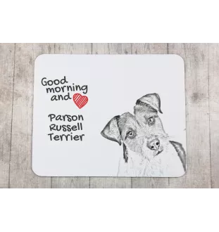 Parson Russell Terrier - Mauspad mit Druck, personalisiertes Mauspad mit Hund, einzigartiges Gadget für Büroangestellte von Art-Dog.