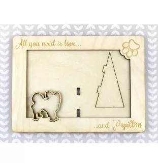 Papillon ramka na zdjęcie ze sklejki Art-Dog