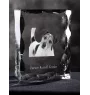 Parson Russell Terrier - crystal with a picture of a dog, glass statuette with a picture, unique frame with a picture from Art-Dog brand