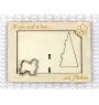 Papillon, Continental Toy Spaniel, Butterfly dog I - Photo frame, engraved wooden frame, a lovely gadget for the dog lover by Art-Dog