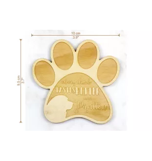 Papillon, Continental Toy Spaniel, Butterfly dog - Mug coaster, engraved coaster with dog, gift for dog lover by Art-Dog brand