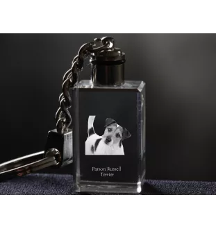 Terrier du révérend Russell, Parson Russell terrier - Porte-clés en cristal avec photo de chien, porte-clés lumineux, cadeau unique de la marque Art-Dog