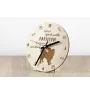 Papillon, Kontinentaler Zwergspaniel - Uhr mit Hund, Holzuhr mit Gravur, personalisierte Uhr von Art-Dog