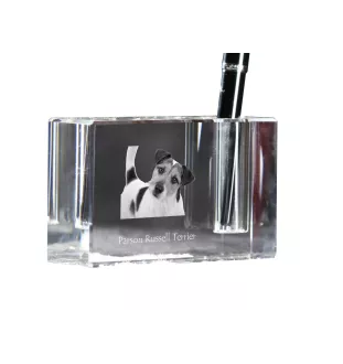 Parson Russell Terrier - Stifthalter, Kristallorganizer mit Hundefoto, einzigartige Schreibtischdekoration der Marke Art-Dog