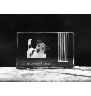 Terrier du révérend Russell, Parson Russell terrier - Porte-stylos, organiseur en cristal avec photo de chien, décoration de bureau unique par la marque Art-Dog