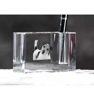 Parson Russell Terrier - Stifthalter, Kristallorganizer mit Hundefoto, einzigartige Schreibtischdekoration der Marke Art-Dog