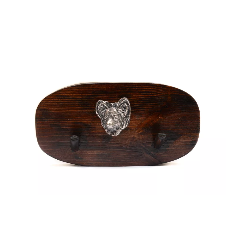 Papillon, Épagneul nain continental papillon - porte-accessoires, porte-médailles pour chiens, crochets pour clés par Art-Dog