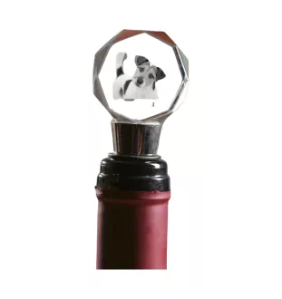 Terrier du révérend Russell, Parson Russell terrier - Bouchon de bouteille, bouchon de vin en cristal avec photo, cadeau personnalisé pour barman par la marque Art-Dog