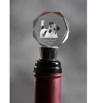 Parson Russell Terrier - Flaschenverschluss, Weinverschluss aus Kristall mit Foto, personalisiertes Geschenk für Barkeeper der Marke Art-Dog