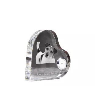 Terrier du révérend Russell, Parson Russell terrier - horloge en cristal avec une photo de chien, horloge de table en forme de cœur, horloge debout personnalisée de la marque Art-Dog