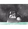 Parson Russell Terrier - Kristalluhr mit einem Hundebild, Herzregal-Uhr, personalisierte Standuhr der Marke Art-Dog