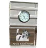 Parson Russell Terrier - glass clock with a photo, photo of a dog in crystal, personalized standing office clock by Art-Dog brand