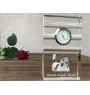 Parson Russell Terrier - glass clock with a photo, photo of a dog in crystal, personalized standing office clock by Art-Dog brand