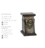 Papillon, Continental Toy Spaniel, Butterfly dog - urn for dog ashes, elegant urn with a statue, commemorative urn with a bust of a dog by Art-Dog brand