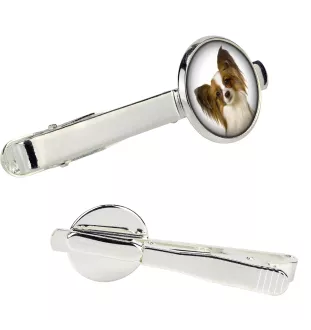 Papillon, Kontinentaler Zwergspaniel - Krawattennadel in der Box, stilvolle Krawatte, personalisierter Schmuck der Marke Art-Dog