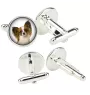 Papillon, Continental Toy Spaniel, Butterfly dog - cufflinks in a box, handmade jewelry, product of the Art-Dog brand