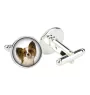 Papillon, Continental Toy Spaniel, Butterfly dog - cufflinks in a box, handmade jewelry, product of the Art-Dog brand