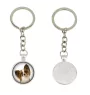 Papillon, Continental Toy Spaniel, Butterfly dog - keychain in a box, own photo, keychain pendant from Art-Dog brand