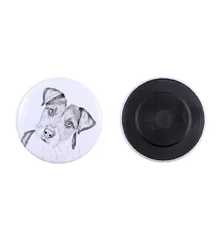 Parson Russell Terrier - magnet with a dog's pupil, exceptionally light, strong magnet, handmade product by the Art-Dog brand