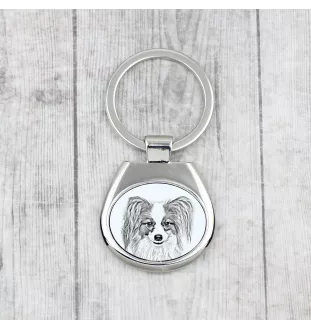 Papillon brelok ze zdjęciem psa Art-Dog