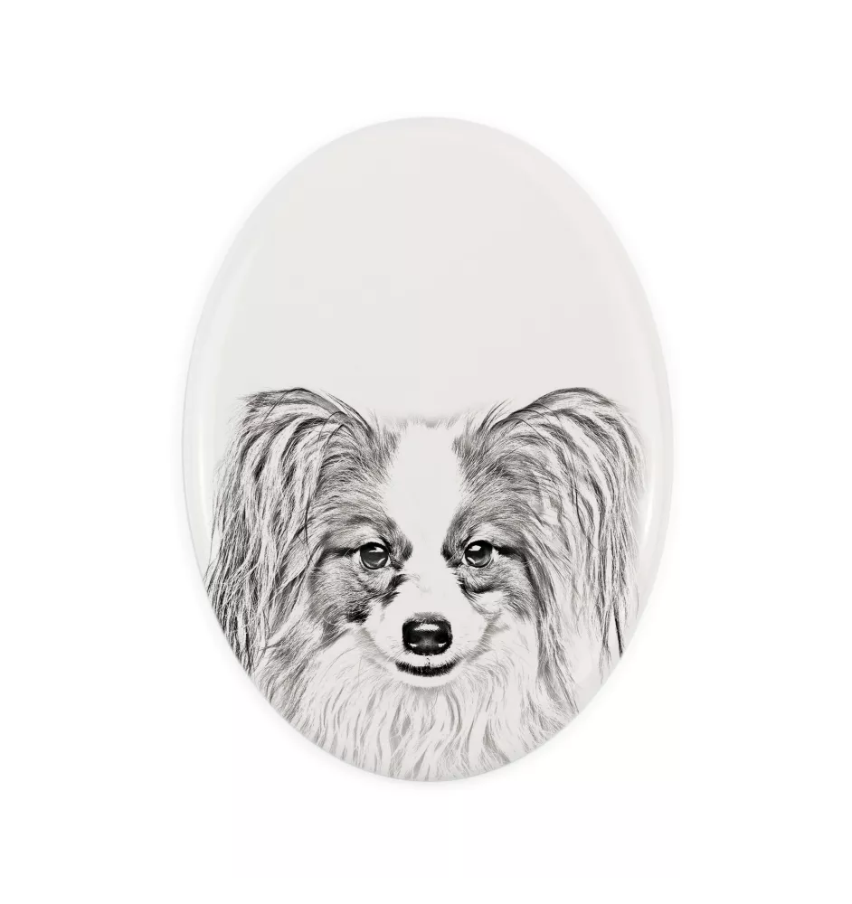 Papillon płyta nagrobna ze zdjęciem psa Art-Dog
