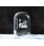 Terrier du révérend Russell, Parson Russell terrier - un cube de cristal avec une photo, une photo de chien dans le cristal, un presse-papiers cubique de la marque Art-Dog