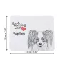 Papillon, Kontinentaler Zwergspaniel - Mauspad mit Druck, personalisiertes Mauspad mit Hund, einzigartiges Gadget für Büroangestellte von Art-Dog.