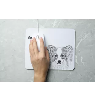 Papillon, Continental Toy Spaniel, Butterfly dog - mouse pad with print, personalized dog-themed mouse pad, unique gadget for an office worker by Art-Dog brand