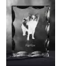 Papillon, Épagneul nain continental papillon - cristal avec photo de chien, statuette en verre avec photo, cadre exceptionnel avec photo de la marque Art-Dog