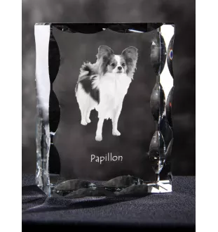 Papillon ramka kryształowa z psem Art-Dog